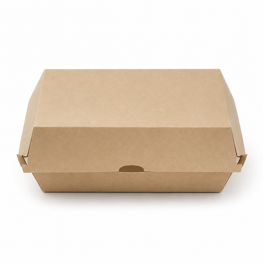 Boîte kebab carton kraft taille S - 23,5 cm x 13,7 cm x 8 cm - 50 unités