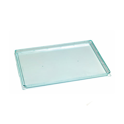 Plateau plastique PS vert transparent "Klarity" 38 x 27,4 x 1,8 cm - 25 unités