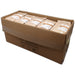 Boîte "Kray" carrée carton brun avec couvercle à fenêtre - 350 ml - 11,5 cm x 11,5 cm x 4 cm - 25 unités