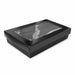 Boîte "Kray" rectangulaire carton noir avec couvercle à fenêtre 22,5 x 15,5 x 5 cm - 25 unités