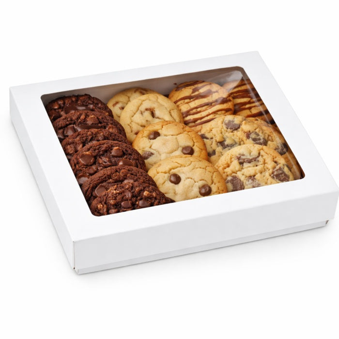 Boîte "Kray" carrée carton blanc avec couvercle à fenêtre en PLA 900 ml 15,5 cm x 15,5 cm x 5 cm - 25 unités