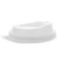 Couvercle CPLA dôme blanc avec bec - Ø 6,2 cm - H 1,5 cm - 50 unités