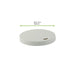 Couvercle carton blanc plat sans matière plastique - Ø 8 cm - dimensions