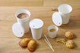 Couvercle carton blanc plat sans matière plastique - Ø 9 cm - 50 unités