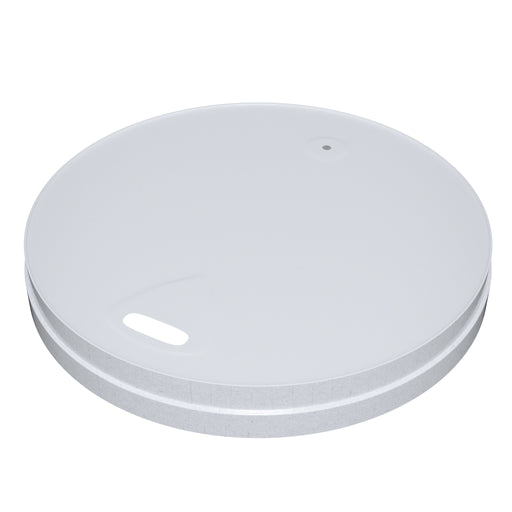 Couvercle carton blanc plat sans matière plastique - Ø 9 cm - 50 unités
