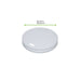 Couvercle carton blanc plat sans matière plastique - Ø 9 cm - 50 unités