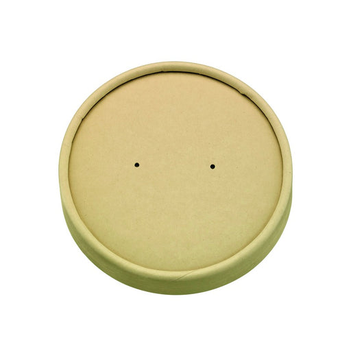 Couvercle carton kraft chaud et froid - Ø 15 cm - H 1,6 cm - 45 unités