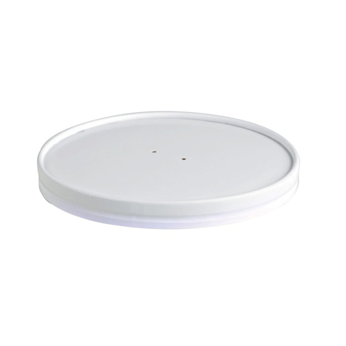 Couvercle carton blanc chaud et froid - Ø 15 cm - H 1,6 cm - 45 unités