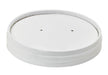 Couvercle carton blanc chaud et froid - Ø 9,7 cm - Compatible avec 210SOUP16 - 50 unités