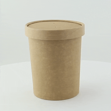 Couvercle carton kraft chaud et froid - Ø 9,8 cm - Compatible avec 210SOUP16, 210SOUP24, 210SOUPK17K - 50 unités