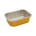 Opseal barquette aluminium extérieur or/ intérieur argenté 16,1 cm x 11 cm H 4 cm 680ml - 50 unités