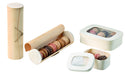 Boîte bois cylindrique 7 macarons - Ø 6,5 cm - 50 unités