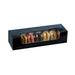 Boîte carton rectangulaire noir 7 macarons avec fenêtre 21,5 cm x 6,8 cm x 4,8 cm - 50 unités