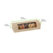 Boîte carton brun 7 macarons avec fenêtre PLA - 21,5 cm x 6,8 cm x 4,8 cm - 50 unités