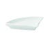 Mini plat éventail en porcelaine blanche 10 cm x 7,6 cm x 1,4 cm - 4 unités