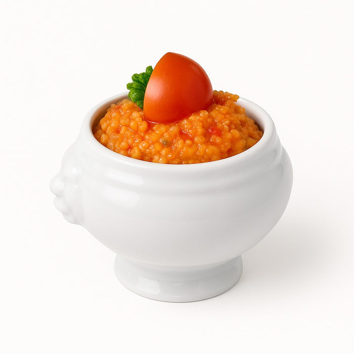 Mini soupière en porcelaine blanche 8 x 6,5 x 5 cm - 6 unités