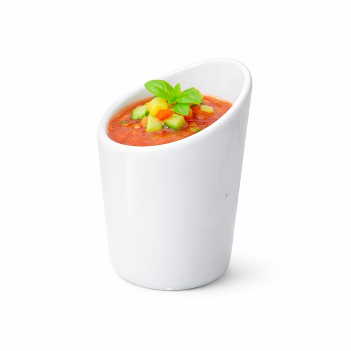 Mini pot en porcelaine blanche - Ø 5 cm - H 8 cm - 4 unités
