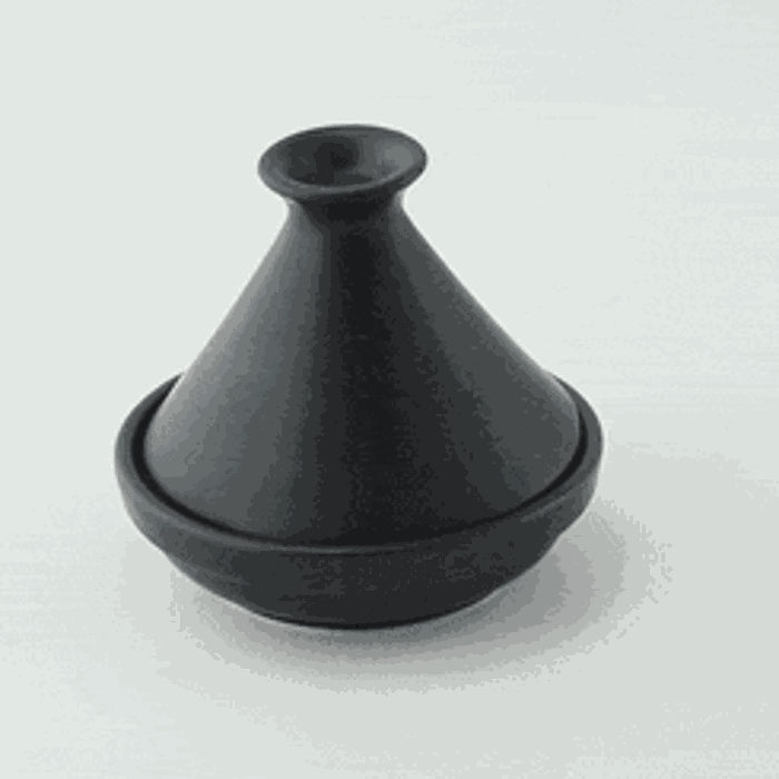 Mini tajine en porcelaine noire - Ø 9 cm - H 8 cm - 4 unités