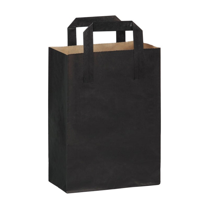 Sac cabas papier kraft brun imprimé noir 20 cm x 10 cm x 28 cm - 250 unités