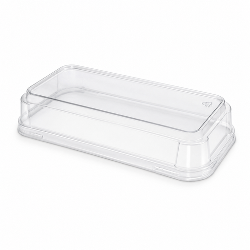 Couvercle PET anti-buée pour moule de cuisson - 19 cm x 8,8 cm x 3,6 cm - Compatible avec 210MCMO590 - 25 unités