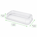 Couvercle PET anti-buée pour moule de cuisson - 19 cm x 8,8 cm x 3,6 cm - Compatible avec 210MCMO590 - 25 unités