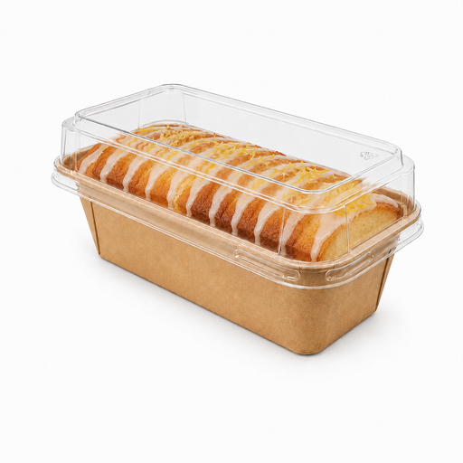 Couvercle PET anti-buée pour moule de cuisson - 19 cm x 8,8 cm x 3,6 cm - Compatible avec 210MCMO590 - 25 unités