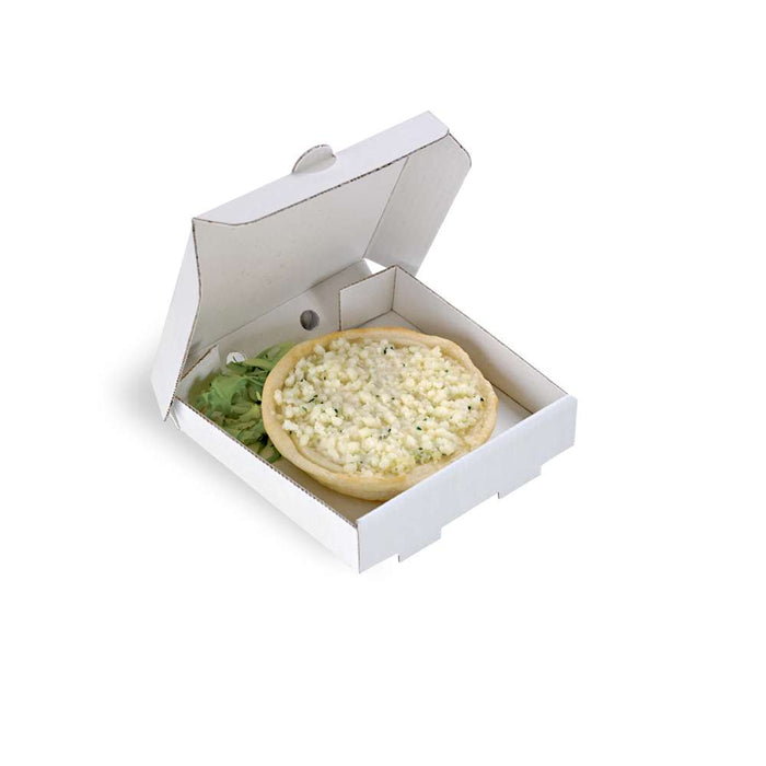 Mini boîte à pizza carton blanc - 9 cm x 9 cm x 2 cm - 100 unités