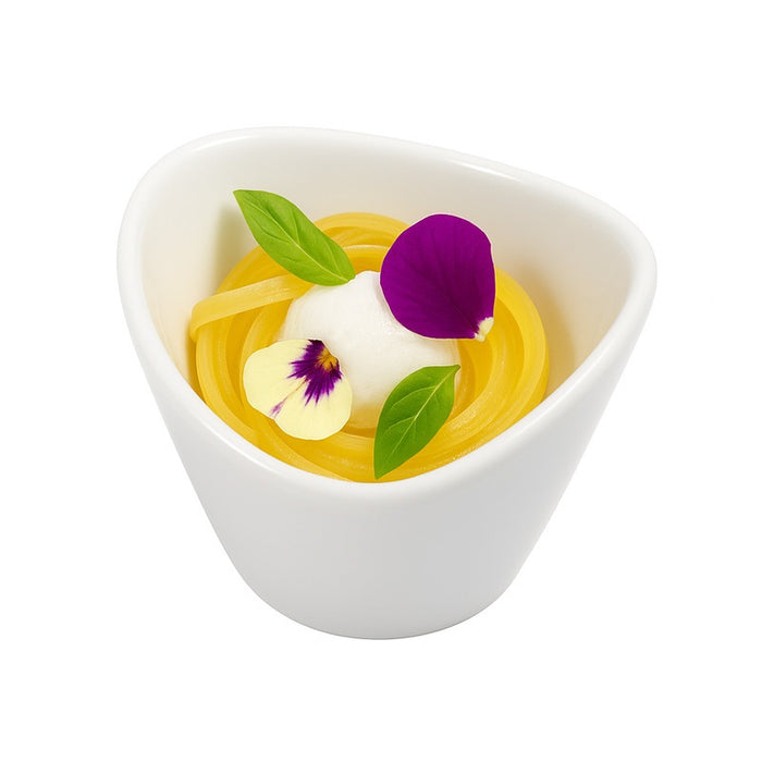 Mini pot en porcelaine blanche 6,6 cm x 5,4 cm x 4,5 cm - 4 unités