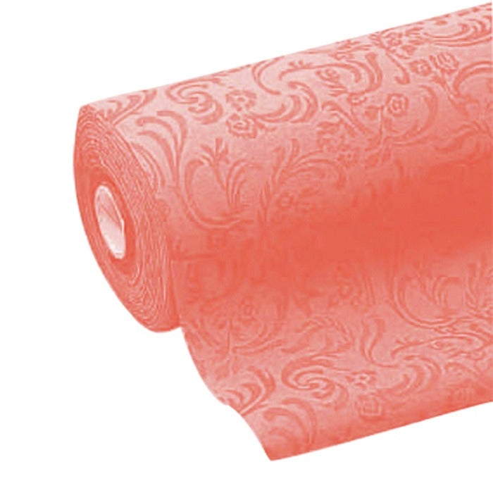 Nappe en rouleau non tissé damassé saumon 50 000x1 200mm - 1 Pcs