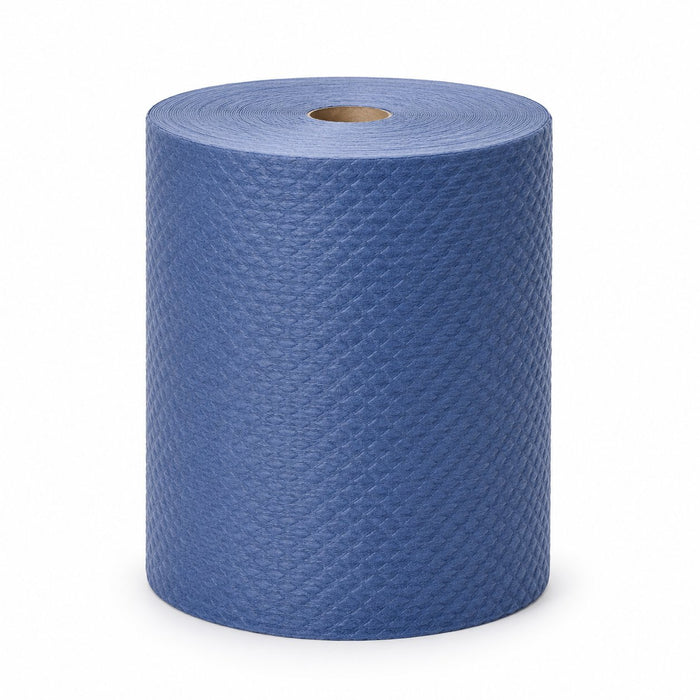 Nappe en rouleau cellulose damassée bleu marine - 100 m x 1,2 m
