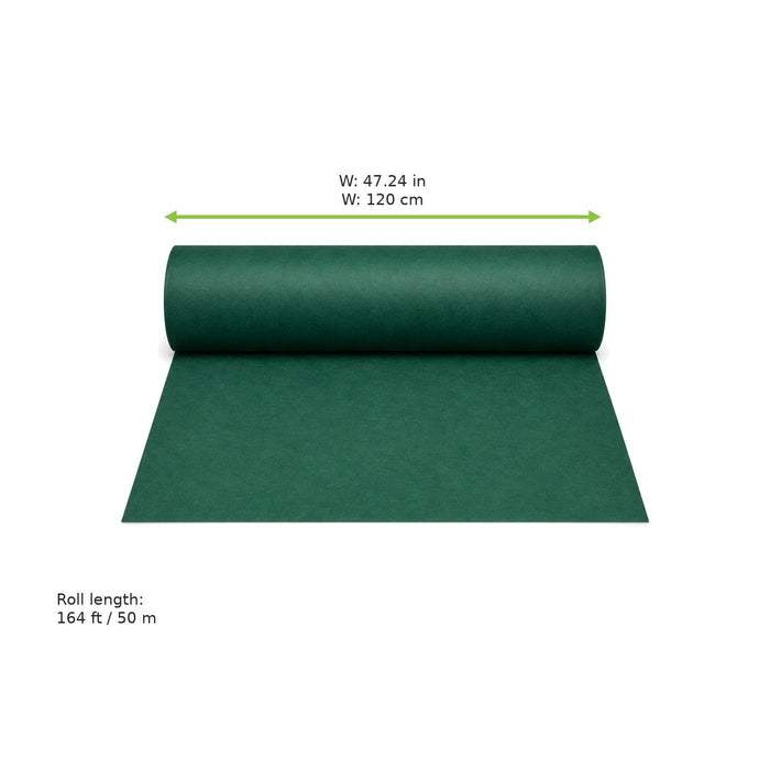 Nappe en rouleau pré-découpée non tissé spunbond vert - 50 m x 1,2 m - dimensions
