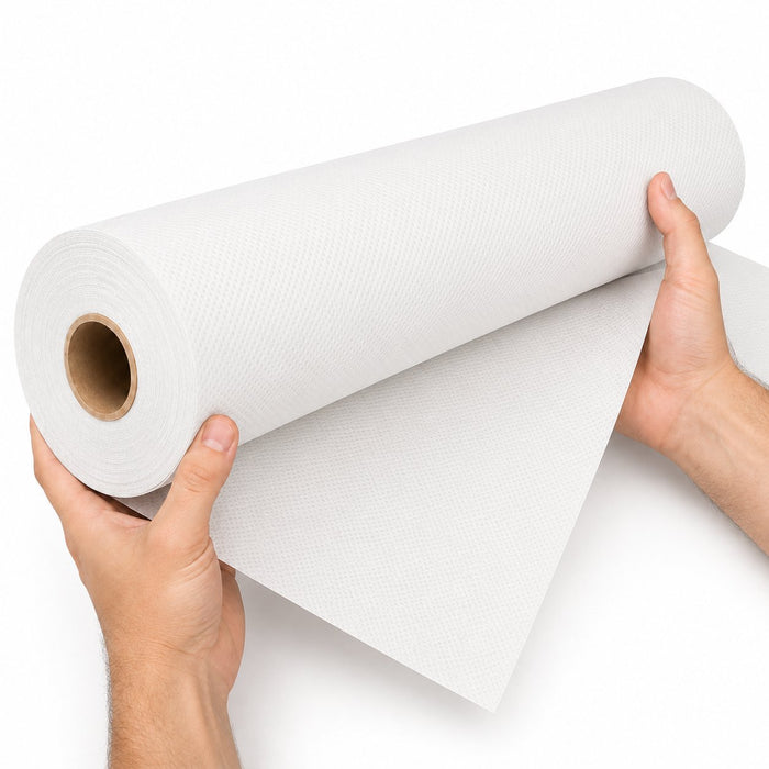 Nappe en rouleau non tissé spunbond blanc - 50 m x 1,2 m - en main