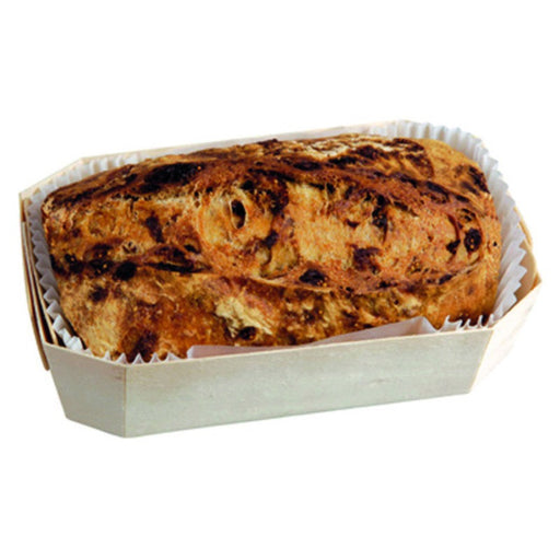 Moule de cuisson bois avec caissette papier 300 ml 12 cm x 7 cm x 4 cm - 20 unités
