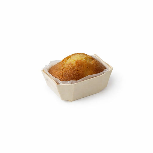 Moule de cuisson bois "Minini" avec caissette papier 90 ml 9 x 6,5 x 3,5 cm - 20 unités