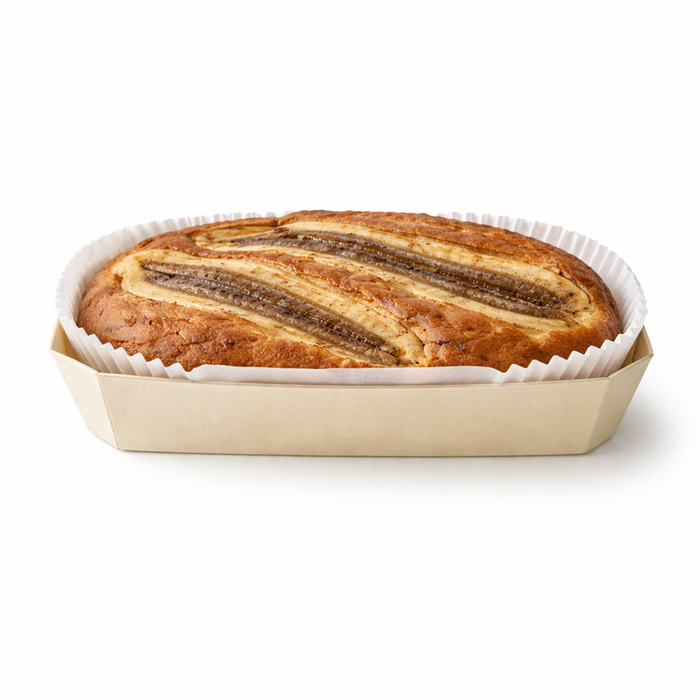 Moule de cuisson en bois avec caissette papier - 1200 ml - 24,5 cm x 11,5 cm x 7 cm - 20 unités