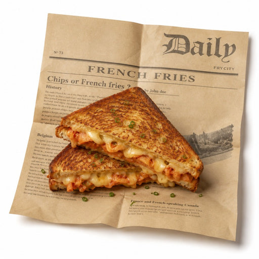 Papier alimentaire brun ingraissable impression Journal en boite distributrice 38 cm x 40 cm - 500 unités