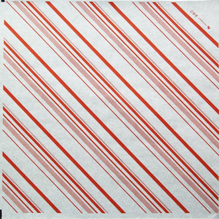 Papier alimentaire blanc ingraissable décor rayures rouges - 31 cm x 32 cm - 500 unités