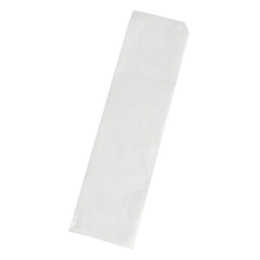 Sac papier blanc ingraissable ouvert sur 2 côtés - 34 cm x 8,5 cm - 1000 unités