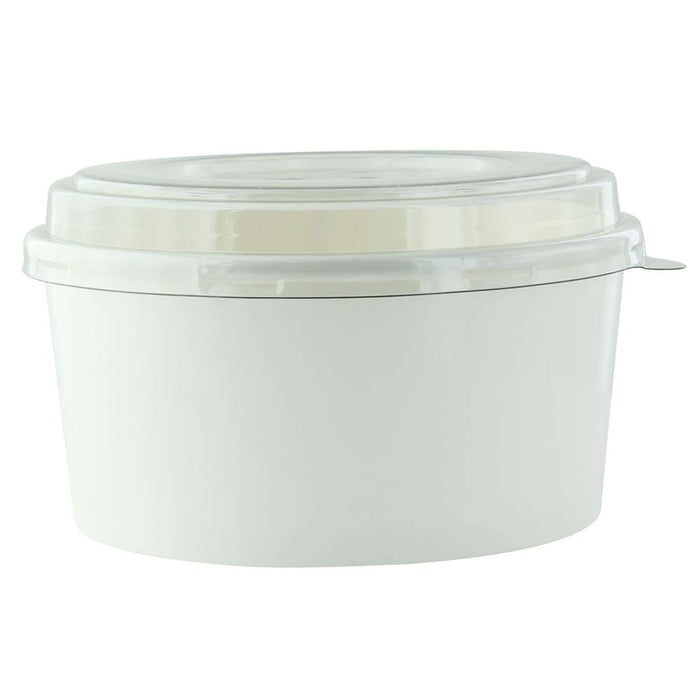 Saladier rond "Buckaty" en carton blanc - 940 ml - Ø 15 cm - H 7,5 cm - 45 unités
