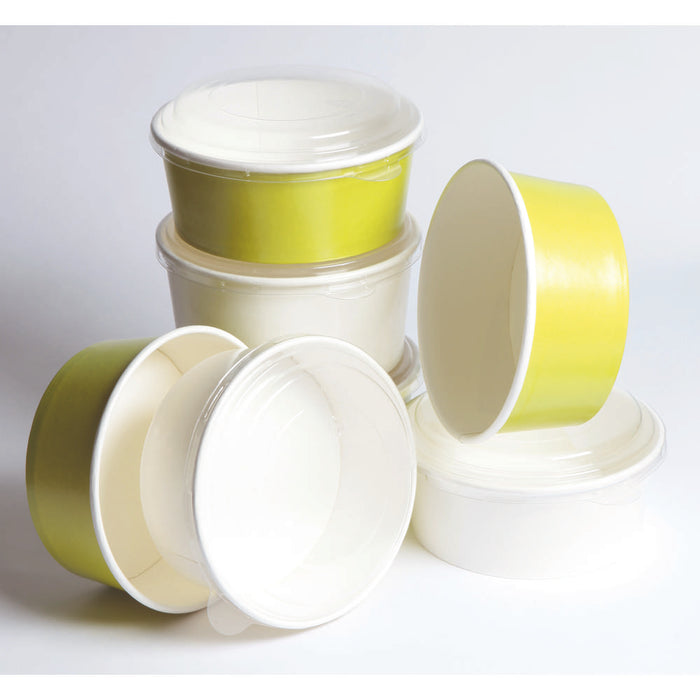 Saladier rond "Buckaty" en carton blanc - 940 ml - Ø 15 cm - H 7,5 cm - 45 unités