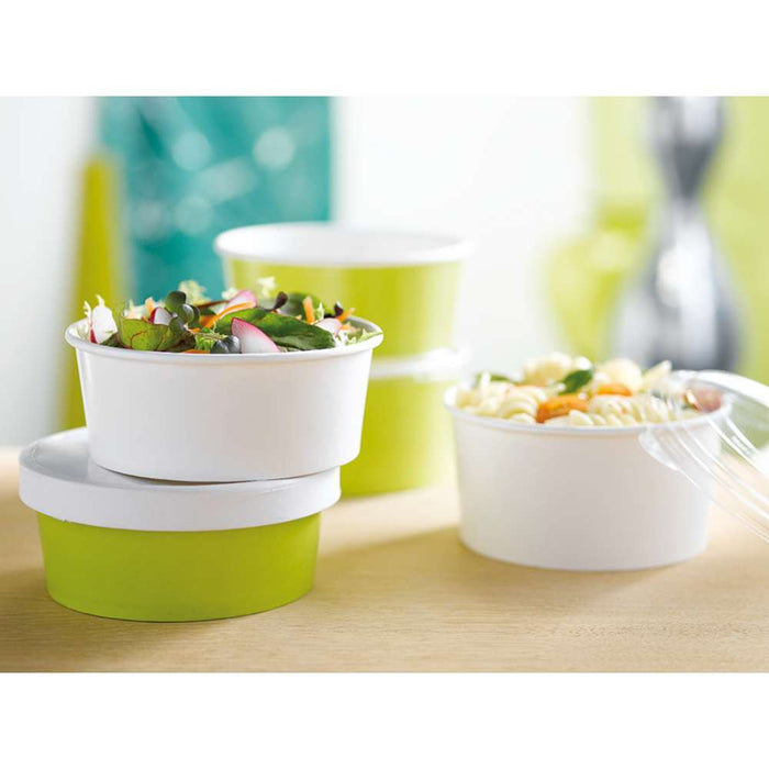 Saladier rond "Buckaty" en carton blanc - 940 ml - Ø 15 cm - H 7,5 cm - 45 unités