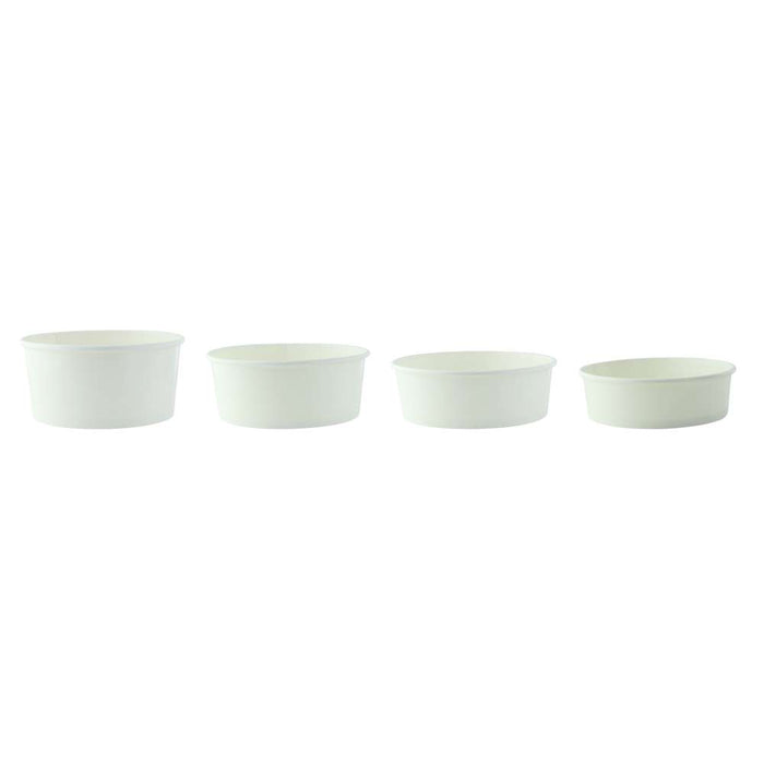 Saladier rond "Buckaty" en carton blanc - 940 ml - Ø 15 cm - H 7,5 cm - 45 unités