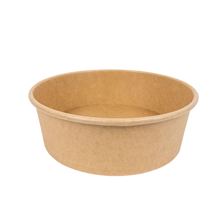 Saladier rond "Buckaty" en carton kraft - 1000 ml - Ø 18,5 cm - H 6 cm - 45 unités
