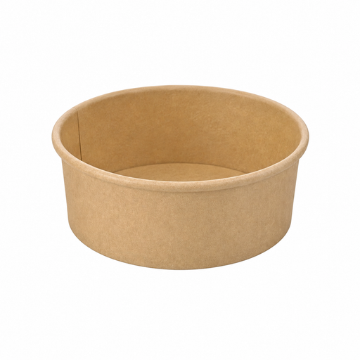 Saladier rond "Buckaty" en carton kraft - 1500 ml - Ø 18,6 cm - H 6,6 cm - 50 unités