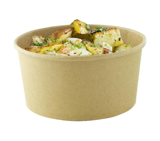 Saladier rond "Buckaty" en carton kraft - 1560 ml - Ø 18,5 cm - H 8,2 cm - 45 unités