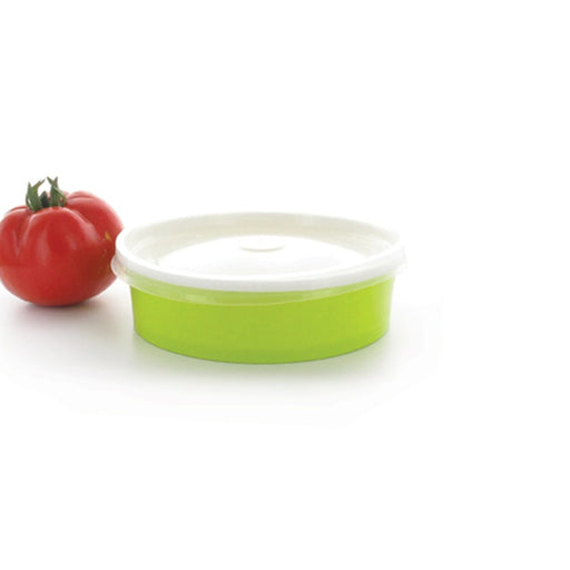 Saladier rond "Buckaty" en carton vert - 480 ml - Ø 15 cm - H 4,5 cm - 45 unités