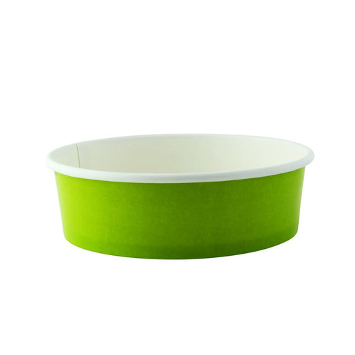 Saladier rond "Buckaty" en carton vert - 480 ml - Ø 15 cm - H 4,5 cm - 45 unités