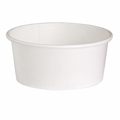 Saladier rond "Buckaty" en carton blanc - 700 ml - Ø 15 cm - H 6 cm - 45 unités