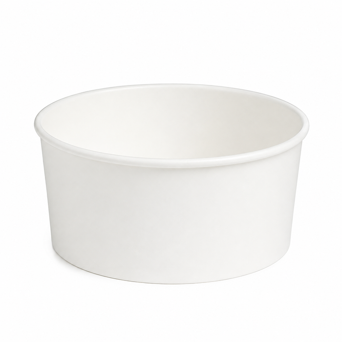 Saladier rond "Buckaty" en carton blanc - 750 ml - Ø 14,2 cm - H 6,8 cm - 50 unités