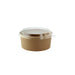 Saladier rond "Buckaty" en carton kraft avec couvercle PET - 500 ml - Ø 11,1 cm - H 6,3 cm - 25 unités